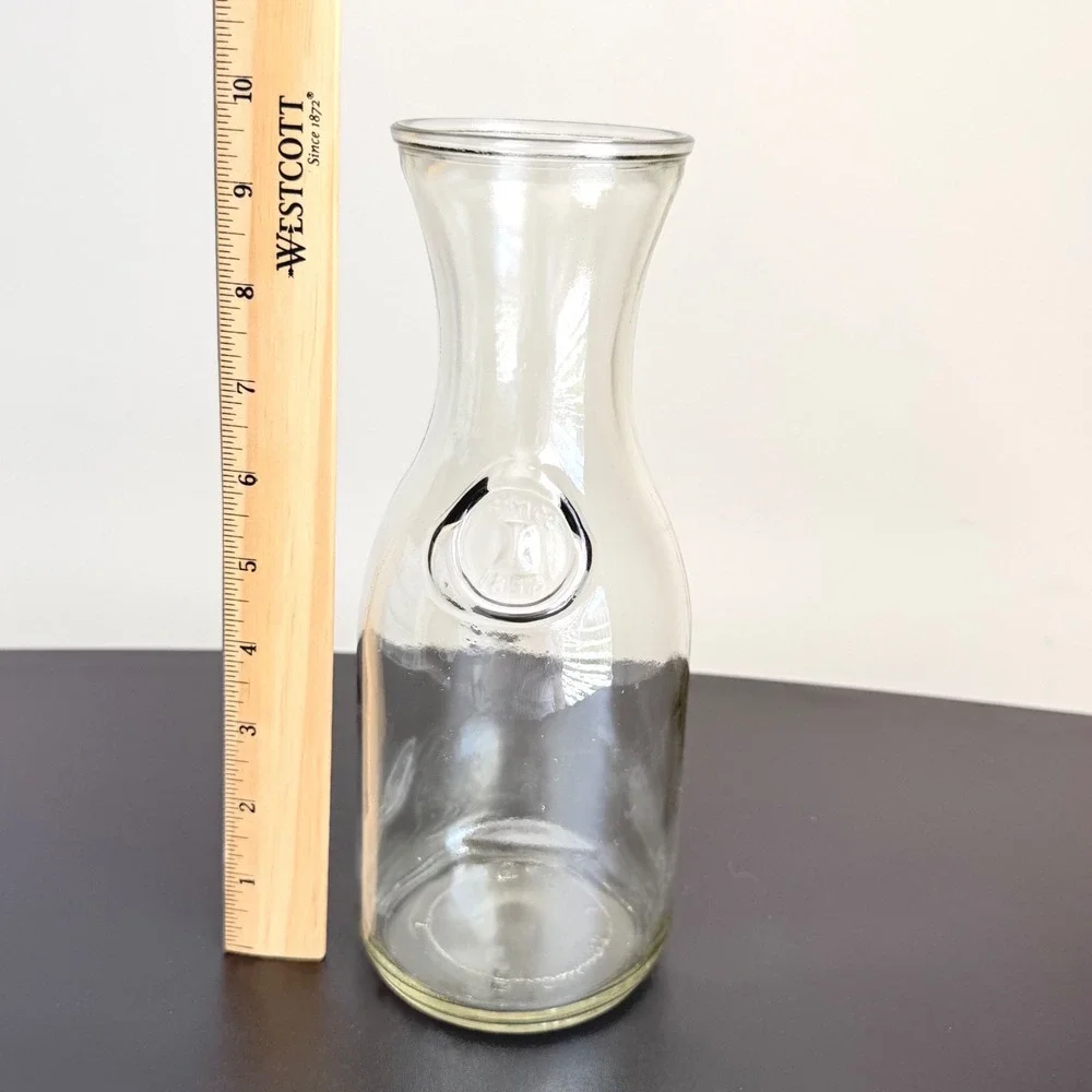 Bormioli Rocco Misura 1 Liter Glass Wine Water Carafe Made in Italy 10.25